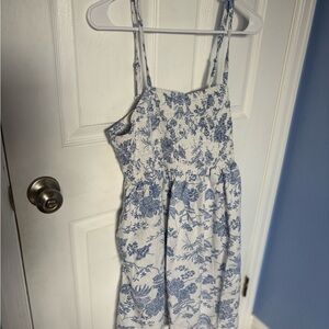 Universal Thread Blue and White Patterned Dress